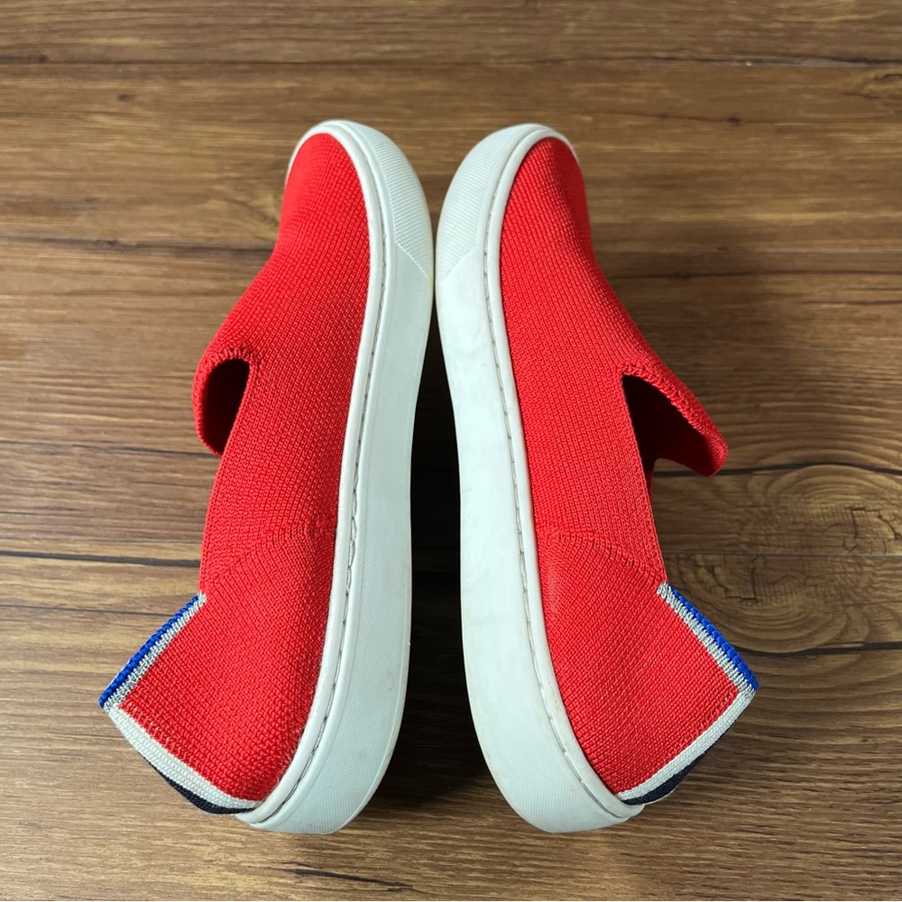 Rothy’s Red Slip-On Sneakers Size 4Y Shoes - Picture 3 of 10